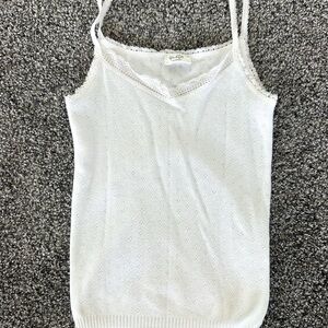 Brandy Melville White Lace Trim Cami